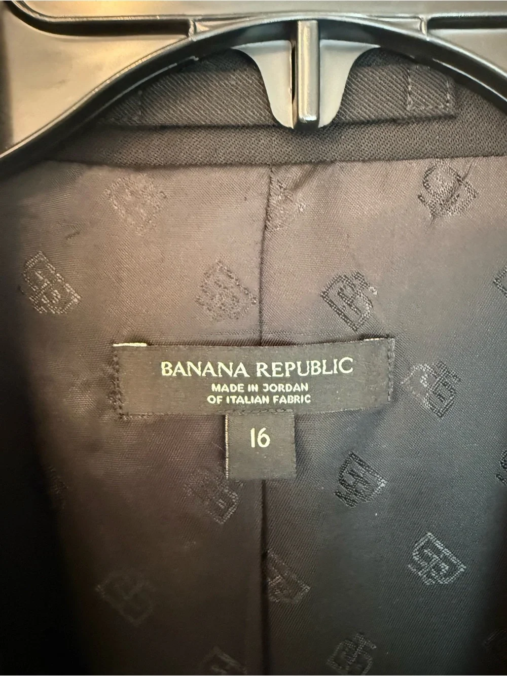 Banana Republic Sienna Black Stretch Wool Single-Breasted Women's Blazer
